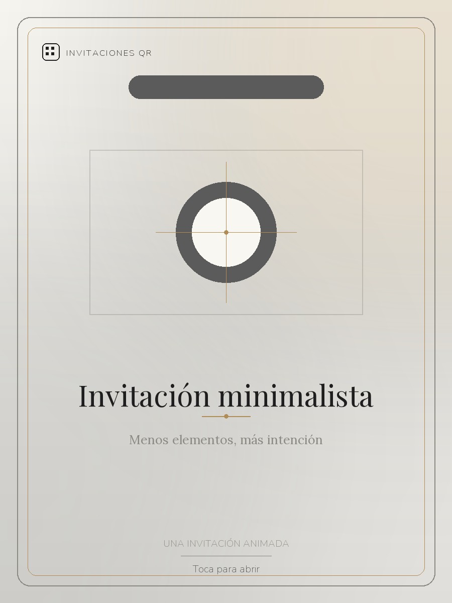 Portada de Invitación minimalista